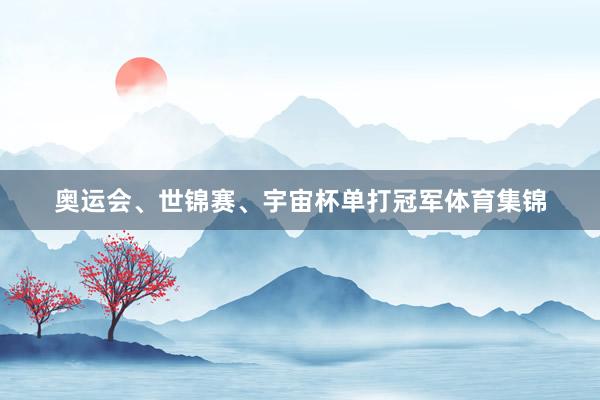 奥运会、世锦赛、宇宙杯单打冠军体育集锦