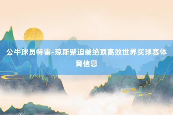 公牛球员特雷-琼斯蹙迫端绝顶高效世界买球赛体育信息