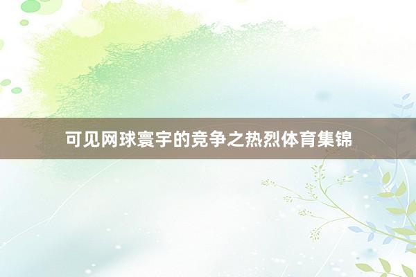 可见网球寰宇的竞争之热烈体育集锦