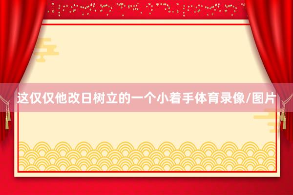 这仅仅他改日树立的一个小着手体育录像/图片