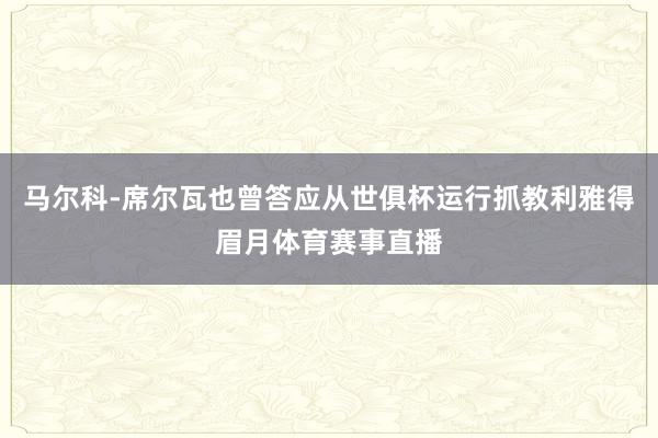 马尔科-席尔瓦也曾答应从世俱杯运行抓教利雅得眉月体育赛事直播