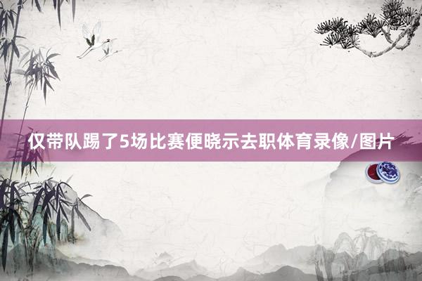 仅带队踢了5场比赛便晓示去职体育录像/图片