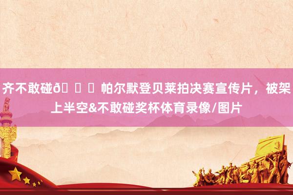 齐不敢碰😂帕尔默登贝莱拍决赛宣传片，被架上半空&不敢碰奖杯体育录像/图片