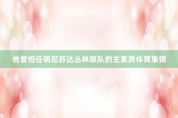 他曾担任明尼苏达丛林狼队的主素质体育集锦