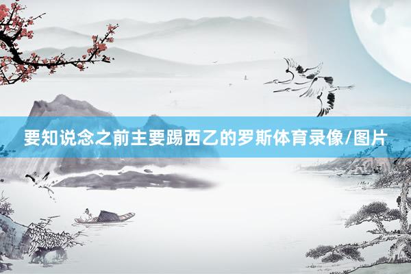 要知说念之前主要踢西乙的罗斯体育录像/图片