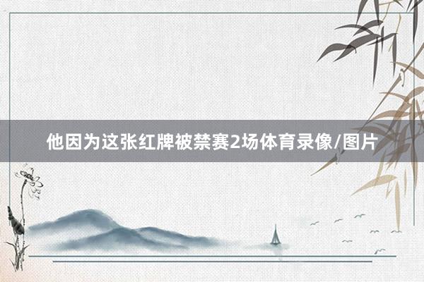 他因为这张红牌被禁赛2场体育录像/图片