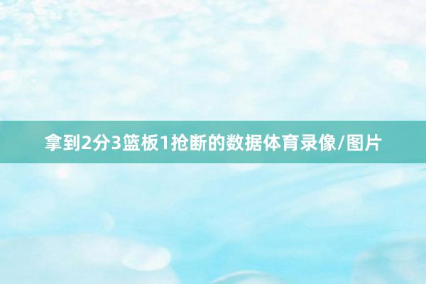 拿到2分3篮板1抢断的数据体育录像/图片