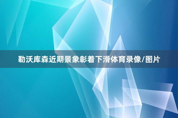 勒沃库森近期景象彰着下滑体育录像/图片
