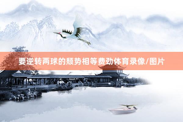 要逆转两球的颓势相等费劲体育录像/图片