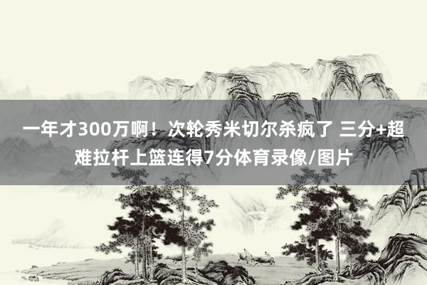 一年才300万啊！次轮秀米切尔杀疯了 三分+超难拉杆上篮连得7分体育录像/图片