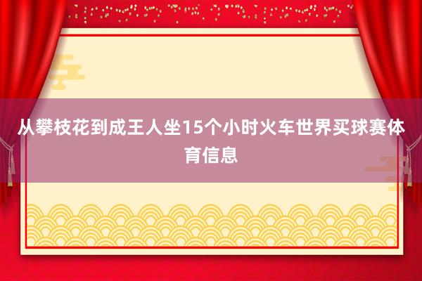从攀枝花到成王人坐15个小时火车世界买球赛体育信息