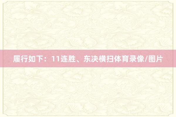 履行如下：11连胜、东决横扫体育录像/图片
